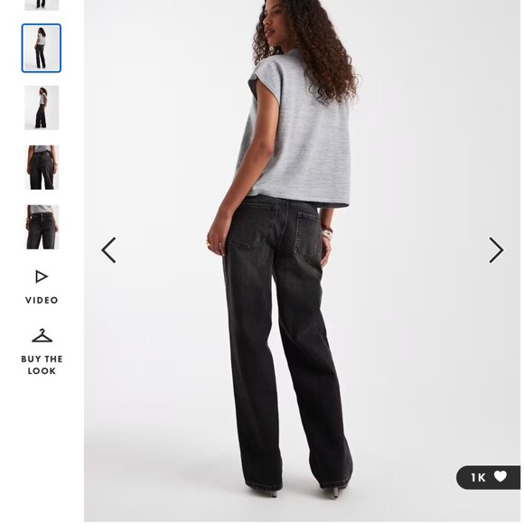 ASOS DESIGN baggy jeans in washed black - Picture 5 of 5